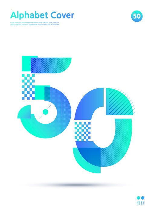 创意数字拼接纹理与渐变色彩 简约海报设计中的数字文化新表达